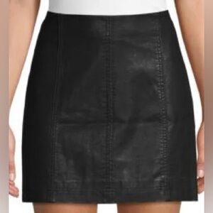 Free People Modern Femme Faux Leather Skirt
